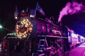 El mítico tren Polar Express de Carolina del Norte (EUA) se ilumina con washers Cameo ZENIT W600