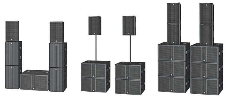 Diversas configuraciones de HK Audio L5 LTS A y L SUB 4000 A